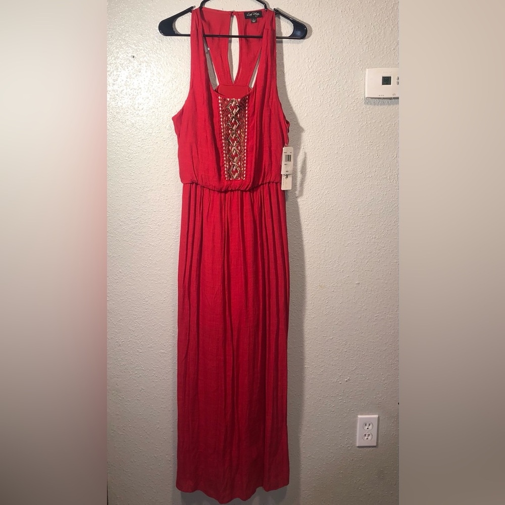 Love‎ Reign Women’s Red Maxi Dress Size L. N. W.T. Sheath,Cocktail,& Party